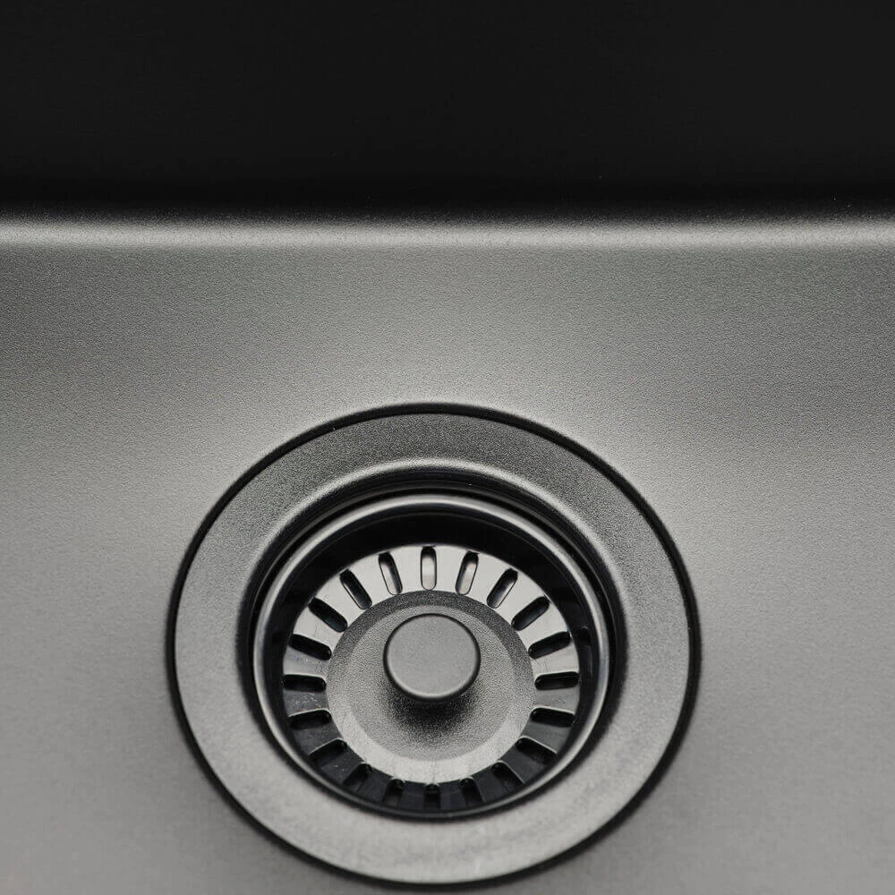 Reginox New York 1 Bowl Undermount Or Inset Jet Black Stainless Steel Kitchen Sink And Integrated Waste - 440 X 440mm 5 Reginox New York 1 Bowl Undermount Or Inset Jet Black Stainless Steel Kitchen Sink And Integrated Waste - 440 X 440mm - Image 3