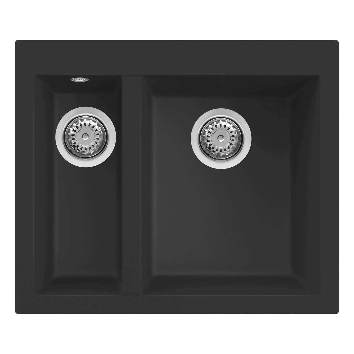 Reginox Quadra 150 1.5 Bowl Ghisa Black Granite Composite Undermount Kitchen Sink & Waste Kit - 560 X 440mm 3 Reginox Quadra 150 1.5 Bowl Ghisa Black Granite Composite Undermount Kitchen Sink & Waste Kit - 560 X 440mm