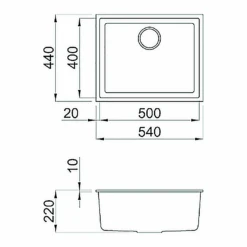 Reginox Quadra 105 Black Granite Composite Single Bowl Undermount Kitchen Sink & Waste Kit - 540 X 440mm 15 Reginox Quadra 105 Black Granite Composite Single Bowl Undermount Kitchen Sink & Waste Kit - 540 X 440mm -Vado Sale Store reginox quadra single bowl undermount sink tech