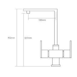 Caple Robo Twin Lever Mono Kitchen Mixer - Stainless Steel -Vado Sale Store rob3 ss tech