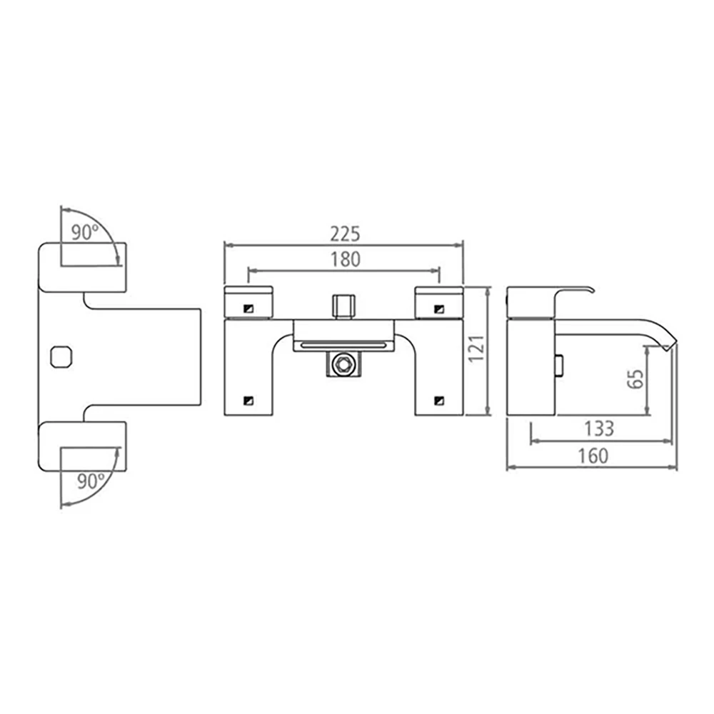 Roper Rhodes Hydra Bath Shower Mixer With Contemporary Handset 5 Roper Rhodes Hydra Bath Shower Mixer With Contemporary Handset - Image 3