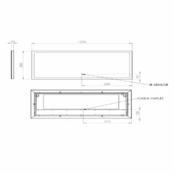 Roper Rhodes Reveal Steam Free LED Illuminated Ultra Slim Mirror - 500 X 1200mm -Vado Sale Store roper rhodes led mirror 1200x500mm mle520c tech