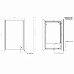 Roper Rhodes Oracle Steam Free LED Illuminated Ultra Slim Mirror - 700 X 450mm -Vado Sale Store roper rhodes oracle mirror 450x700mm mle510c tech