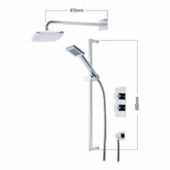 Roper Rhodes Event Square Dual Function Shower System With Fixed Shower Head -Vado Sale Store roper rhodes technical specifications svset17