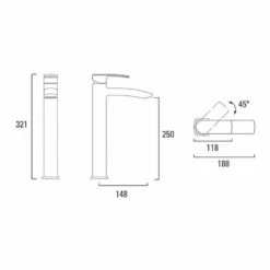 Roper Rhodes Sync Tall Basin Mono Mixer With Clicker Waste -Vado Sale Store roperrhodes sync tall basin mixer 01 tech