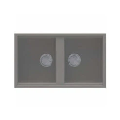 Reginox Best 450 2 Bowl White Granite Kitchen Sink & Waste Kit With Reversible Drainer - 860 X 510mm -Vado Sale Store rx best 450 tt