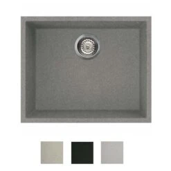 Reginox Quadra 105 Black Granite Composite Single Bowl Undermount Kitchen Sink & Waste Kit - 540 X 440mm 10 Reginox Quadra 105 Black Granite Composite Single Bowl Undermount Kitchen Sink & Waste Kit - 540 X 440mm -Vado Sale Store rx quad105 main