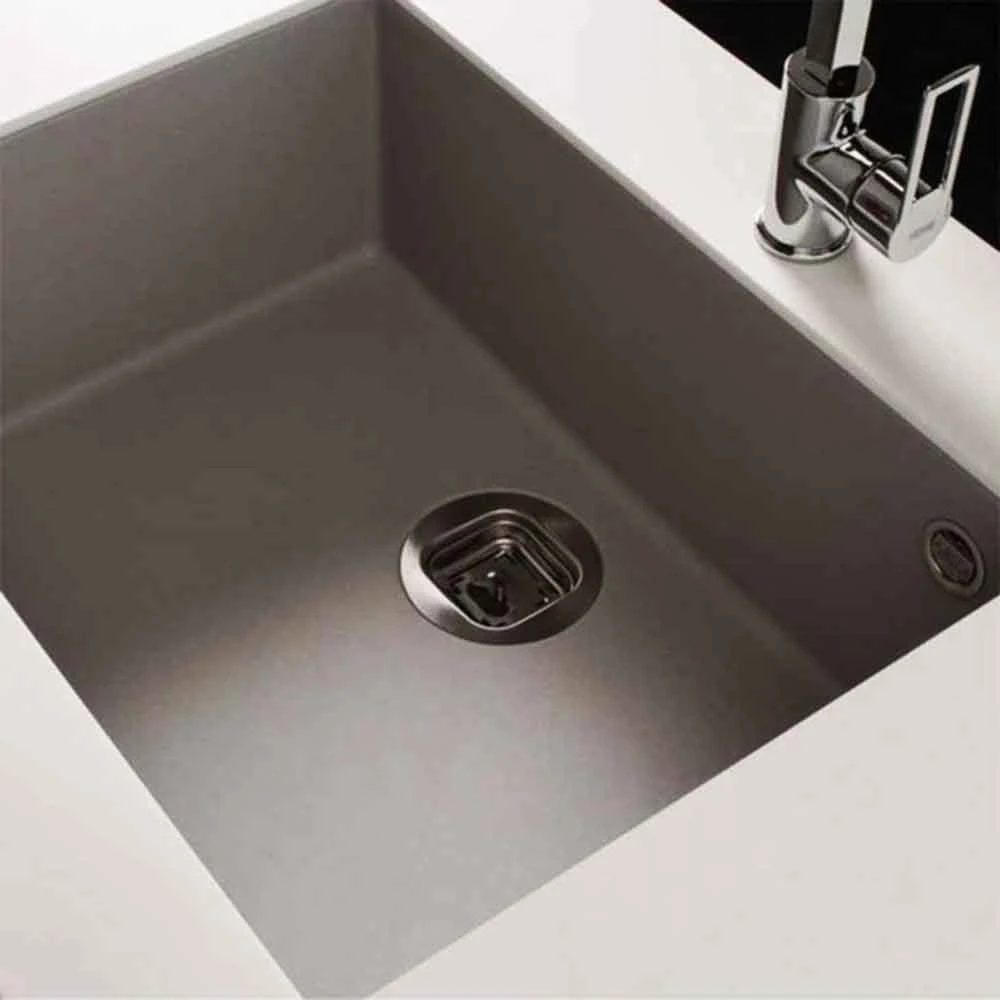 Reginox Quadra 105 Black Granite Composite Single Bowl Undermount Kitchen Sink & Waste Kit - 540 X 440mm 7 Reginox Quadra 105 Black Granite Composite Single Bowl Undermount Kitchen Sink & Waste Kit - 540 X 440mm - Image 5