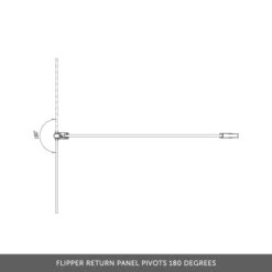 Harbour I8 8mm 2m Tall Easy Clean 700mm Wetroom Panel & Flipper Return Panel 17 Harbour I8 8mm 2m Tall Easy Clean 700mm Wetroom Panel & Flipper Return Panel -Vado Sale Store s8 flipper return panel tech drawing bottom banner 1