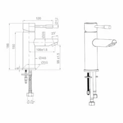 Sagittarius Boston Monobloc Basin Mixer With Clicker Waste -Vado Sale Store sagittarius boston bo106 specs