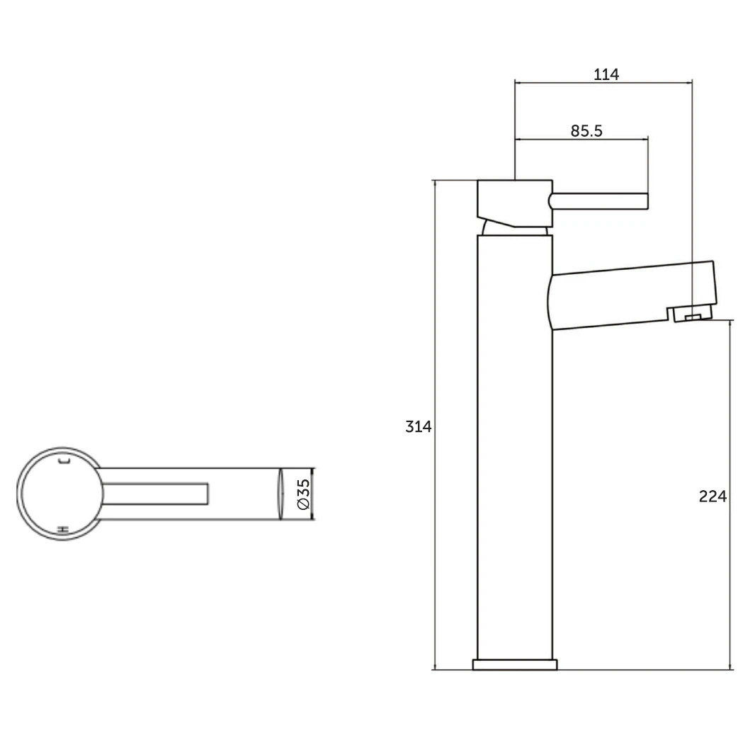 Sagittarius Piazza Extended Monobloc Basin Mixer 4 Sagittarius Piazza Extended Monobloc Basin Mixer - Image 2