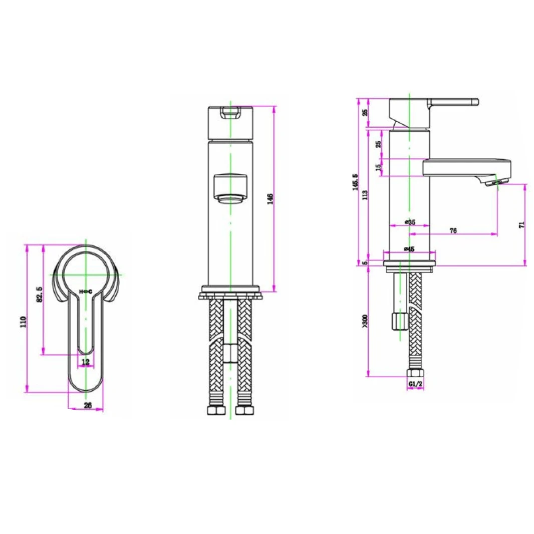 Sagittarius Plaza Pair Of Basin Taps 4 Sagittarius Plaza Pair Of Basin Taps - Image 2