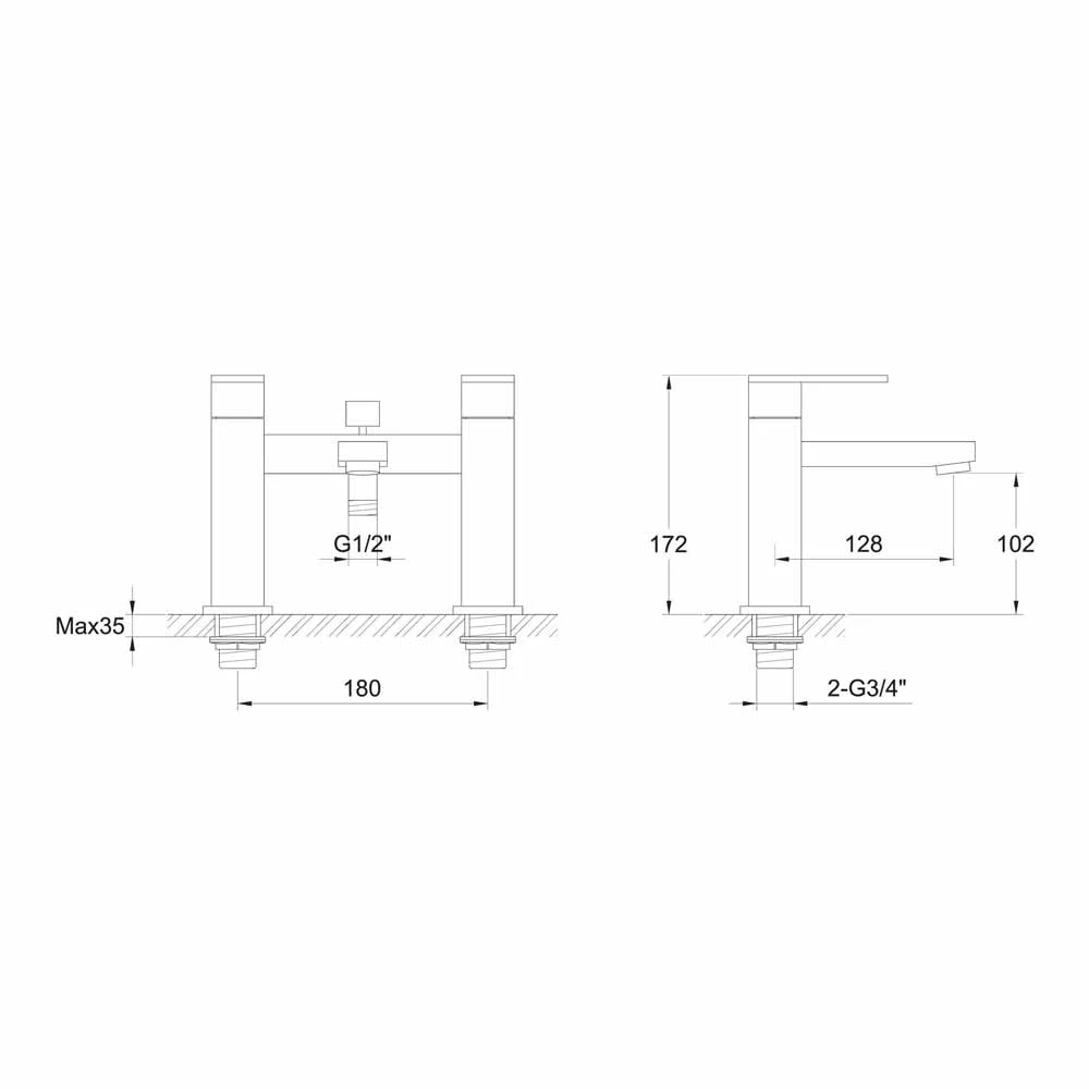 Sagittarius Blade Bath Shower Mixer & No1 Kit 4 Sagittarius Blade Bath Shower Mixer & No1 Kit - Image 2