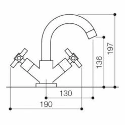 Sagittarius Ceto Monobloc Basin Mixer With Swivel Spout -Vado Sale Store sagittarius technical specifications cet106