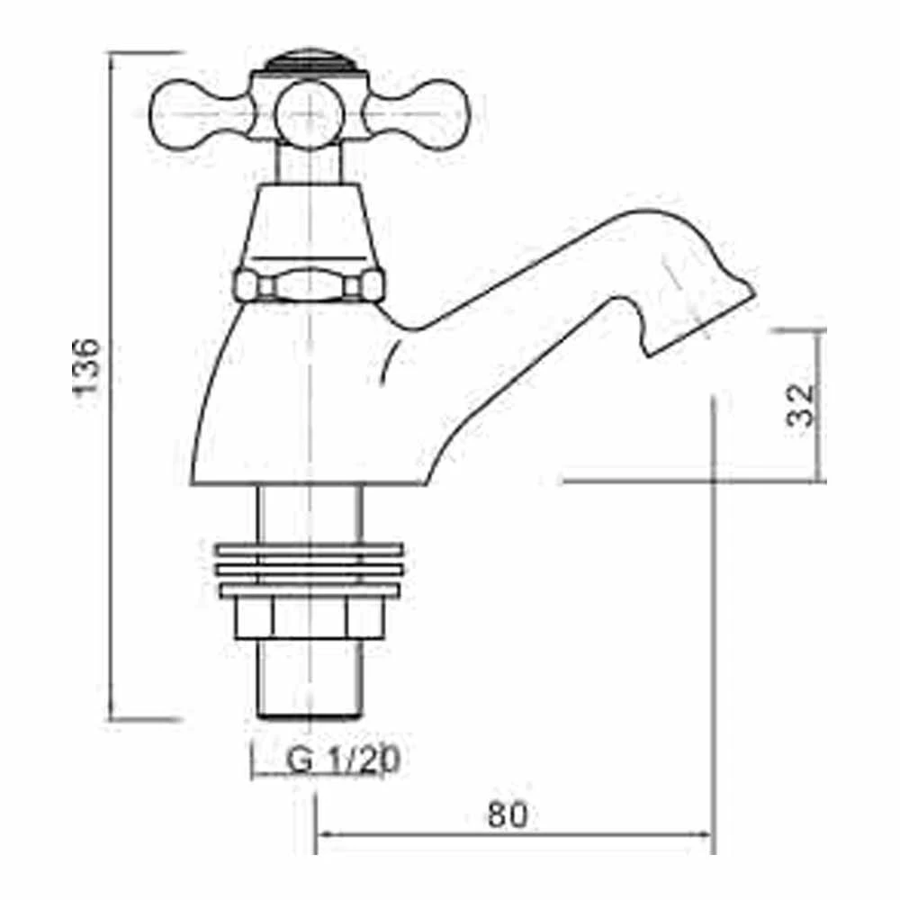 Sagittarius Demeter Bath Pillar Taps 4 Sagittarius Demeter Bath Pillar Taps - Image 2