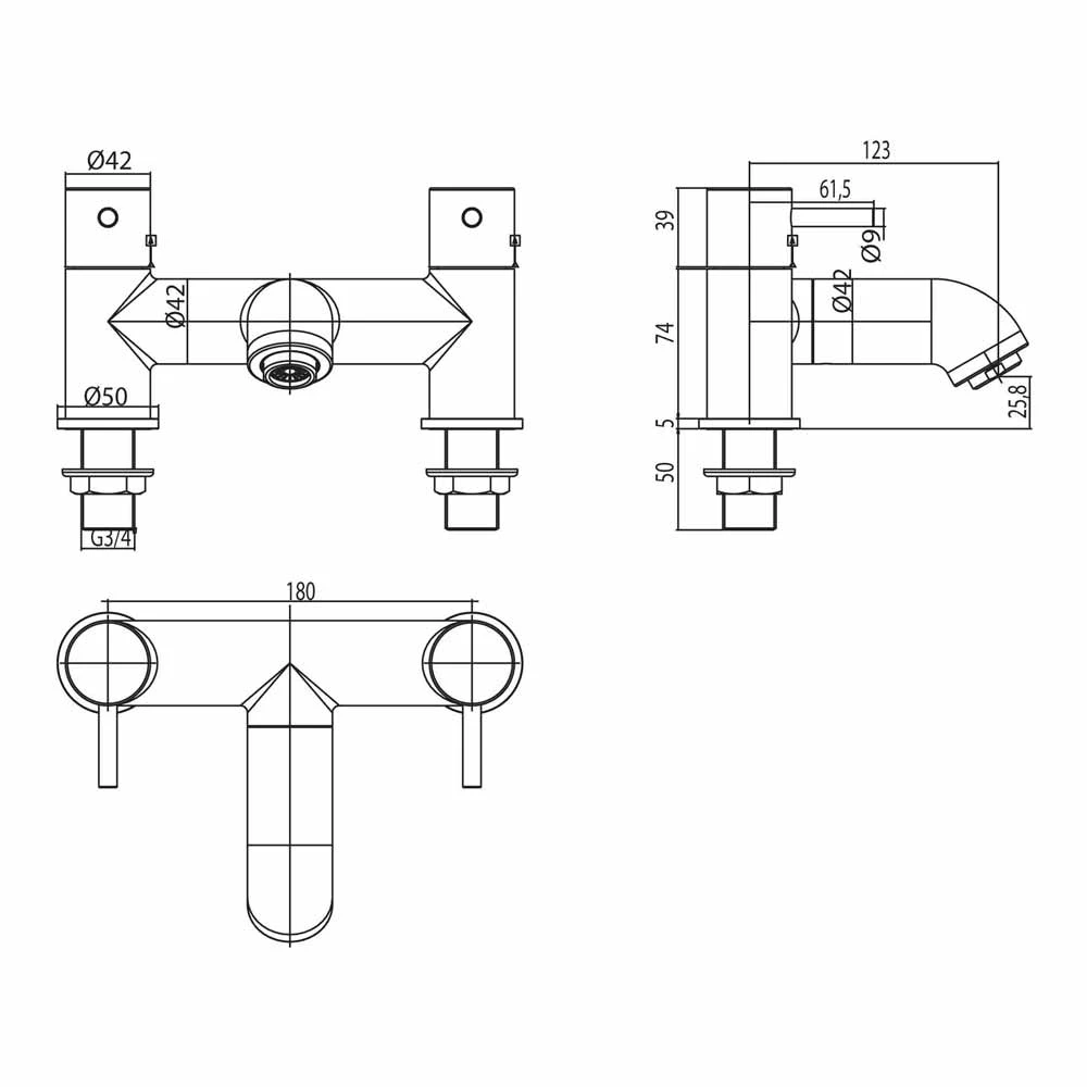 Sagittarius Ergo Bath Shower Mixer & No1 Kit 4 Sagittarius Ergo Bath Shower Mixer & No1 Kit - Image 2