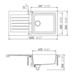 Clearwater Typos Cristalite Large Single Bowl Croma Granite Composite Sink & Waste With Reversible Dariner - 1000 X 500mm -Vado Sale Store schock typ d100l al tech