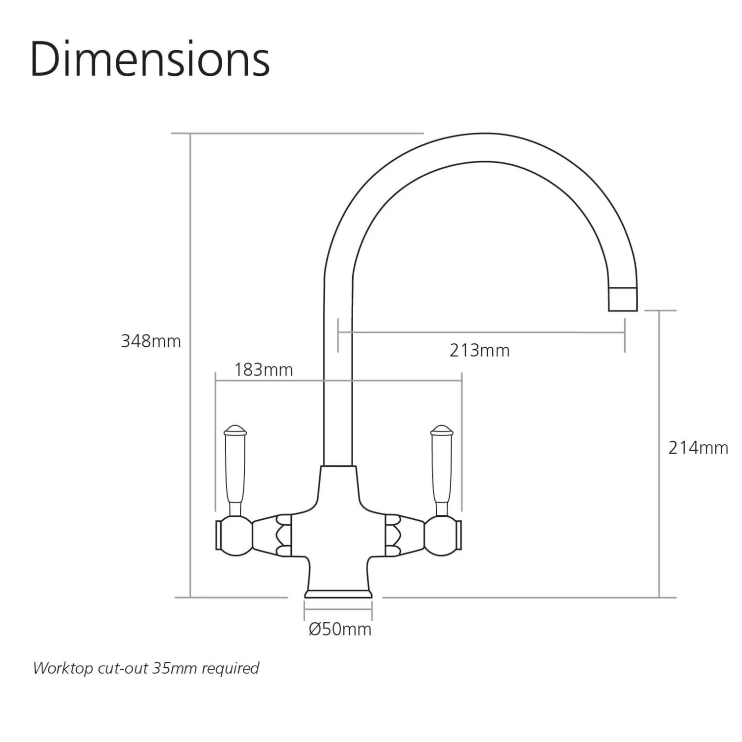 Caple Shaftsbury Traditional Mono Kitchen Mixer - Pewter 4 Caple Shaftsbury Traditional Mono Kitchen Mixer - Pewter - Image 2