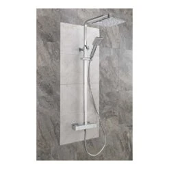 Sagittarius Stark Cube Deluxe Exposed Thermostatic Shower Valve And Rigid Riser Kit