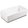 Shaws Longridge Single Bowl White Ceramic Belfast Sink With Reversible Drainer - 897 X 460mm -Vado Sale Store shaws longridge 897mm sink cutout