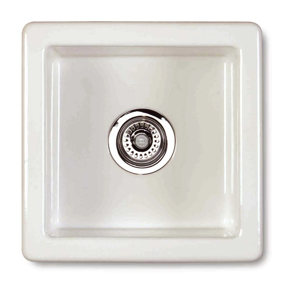 Shaws Classic Belthorn White Ceramic Single Bowl Undermount Or Top Mount Kitchen Sink - 381 X 381mm 3 Shaws Classic Belthorn White Ceramic Single Bowl Undermount Or Top Mount Kitchen Sink - 381 X 381mm