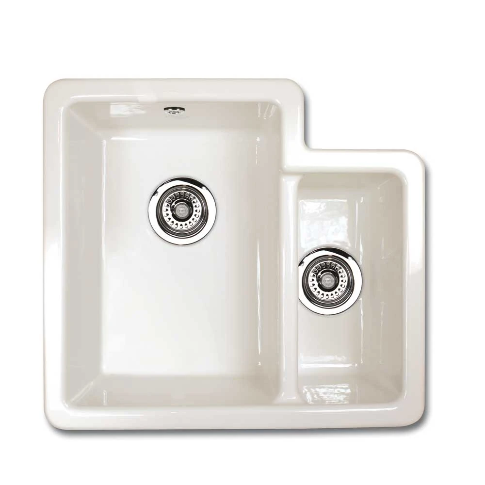 Shaws Classic Brindle White Ceramic 1.5 Bowl Undermount Or Top Mount Kitchen Sink - 548 X 500mm 3 Shaws Classic Brindle White Ceramic 1.5 Bowl Undermount Or Top Mount Kitchen Sink - 548 X 500mm