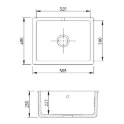 Shaws Classic Inset Or Undermount White Ceramic Single Bowl Kitchen Sink - 595mm X 460mm 9 Shaws Classic Inset Or Undermount White Ceramic Single Bowl Kitchen Sink - 595mm X 460mm -Vado Sale Store shaws scin595 tech