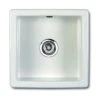 Shaws Classic Square White Ceramic Single Bowl Undermount Or Inset Kitchen Sink - 460mm