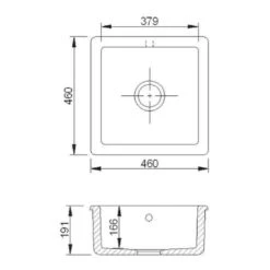 Shaws Classic Square White Ceramic Single Bowl Undermount Or Inset Kitchen Sink - 460mm 9 Shaws Classic Square White Ceramic Single Bowl Undermount Or Inset Kitchen Sink - 460mm -Vado Sale Store shaws scsq460 tech