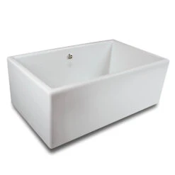 Shaws Contemporary Shaker Single Bowl White Ceramic Belfast Kitchen Sink - 762mm X 457mm