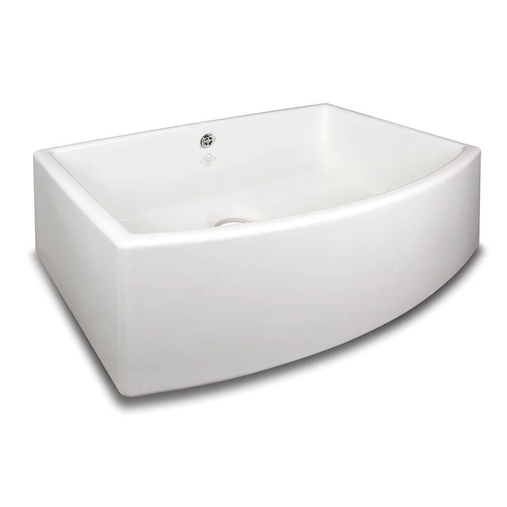 Shaws Waterside Curved Large Ceramic Single Bowl Belfast Kitchen Sink - 760mm X 530mm 4 Shaws Waterside Curved Large Ceramic Single Bowl Belfast Kitchen Sink - 760mm X 530mm - Image 2