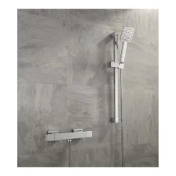 Sagittarius Luvio Cube Exposed Thermostatic Shower Valve And Slide Rail Kit