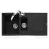 Caple Sotera 1.5 Bowl Pebble Grey Granite Composite Kitchen Sink & Waste Kit With Reversible Drainer - 1000 X 500mm