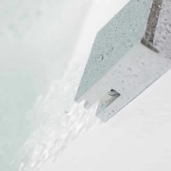 Elijah Concealed Shower Valve With 400mm Fixed Head, 360mm Ceiling Shower Arm, Slide Rail Kit & Overflow Bath Filler 15 Elijah Concealed Shower Valve With 400mm Fixed Head, 360mm Ceiling Shower Arm, Slide Rail Kit & Overflow Bath Filler -Vado Sale Store square overflow bath filler slimline profile