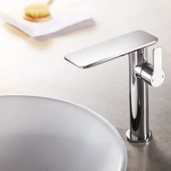 Flova Spring Tall Mono Basin Mixer With Clicker Waste -Vado Sale Store srtbas flova spring tall basin mixers lifestyle