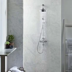 Roper Rhodes Henley Thermostatic Dual Function Exposed Shower System 8 Roper Rhodes Henley Thermostatic Dual Function Exposed Shower System -Vado Sale Store svset50 roperrhodeshenleyshowersystem lifestyle