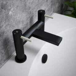 The Tap Factory Vibrance Vanto Black Deck Mounted Bath Filler With Ivory Handles 16 The Tap Factory Vibrance Vanto Black Deck Mounted Bath Filler With Ivory Handles -Vado Sale Store tap factory vanto black bath filler ivory handles indices lifestyle