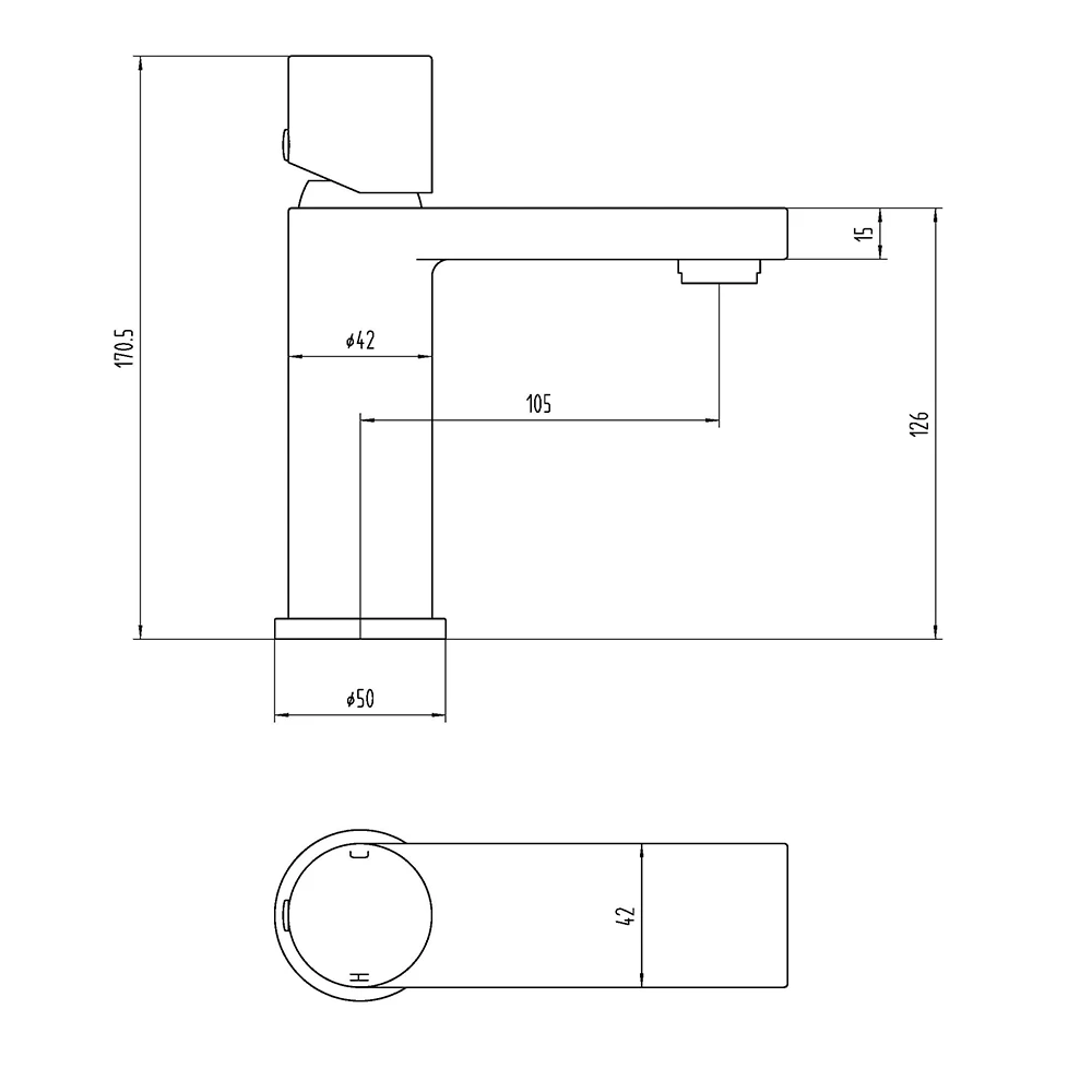 The Tap Factory Vibrance Brushed Brass Mono Basin Mixer With Brushed Copper Handle And Basin Waste 8 The Tap Factory Vibrance Brushed Brass Mono Basin Mixer With Brushed Copper Handle And Basin Waste - Image 6