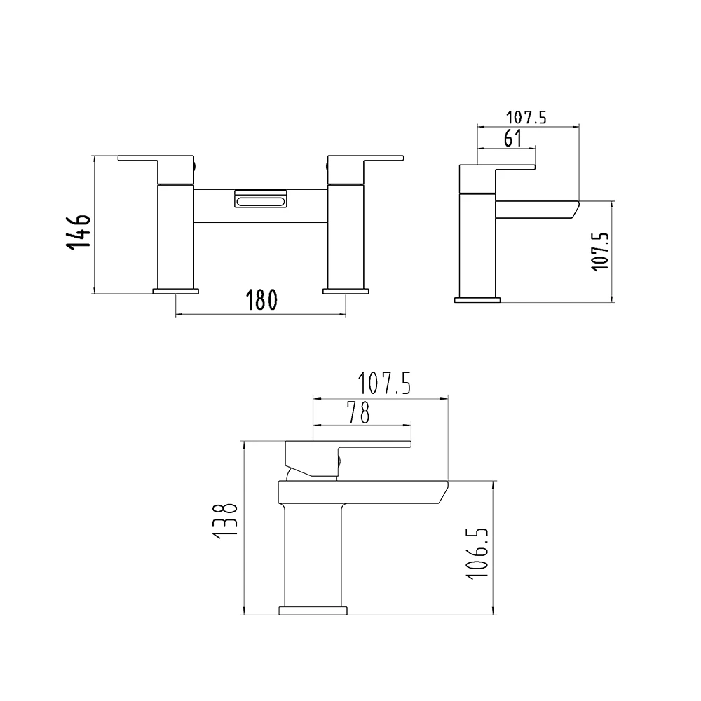 Vellamo Relate Waterfall Basin Mixer & Bath Filler Pack 5 Vellamo Relate Waterfall Basin Mixer & Bath Filler Pack - Image 3