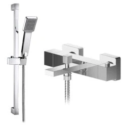 Taylor Square Thermostatic Bath Shower Mixer & Slide Rail Kit