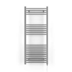 Terma Leo Chrome Electric Heated Towel Rail With ONE D Heating Element - 1600 X 500mm -Vado Sale Store terma leo electric heated towel rail sim element 1200x500mm cutout 1