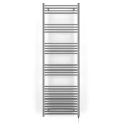 Terma Leo Chrome Electric Heated Towel Rail With ONE D Heating Element - 1600 X 500mm -Vado Sale Store terma leo electric heated towel rail sim element 1800x500mm cutout 1