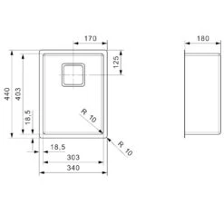 Reginox Texas Single Bowl Undermount Or Inset Stainless Steel Kitchen Sink & Waste - 340 X 440mm -Vado Sale Store texas30x40 tech