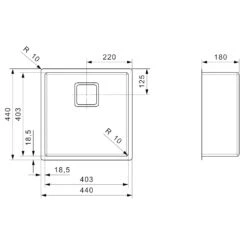 Reginox Texas Single Bowl Undermount Or Inset Stainless Steel Kitchen Sink & Waste - 440 X 440mm -Vado Sale Store texas40x40 tech