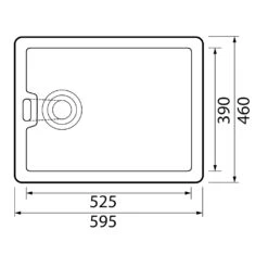 Thomas Denby Belfast 1 Bowl Gloss White Ceramic Kitchen Sink & Regency Copper Waste - 595 X 460mm -Vado Sale Store thomas denby belfast 600 1 bowl ceramic sink tech drawing