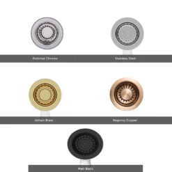 Thomas Denby Lydian Chef 1.5 Bowl White Ceramic Kitchen Sink & Regency Copper Presto Automatic Waste With Left Hand Drainer - 1000 X 510mm -Vado Sale Store thomas denby ceramic waste selection