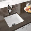 Thomas Denby Metro 1 Bowl Inset Or Undermount Gloss White Ceramic Kitchen Sink - 460 X 460mm -Vado Sale Store thomas denby medium 1 bowl white ceramic sink undermount lifestyle