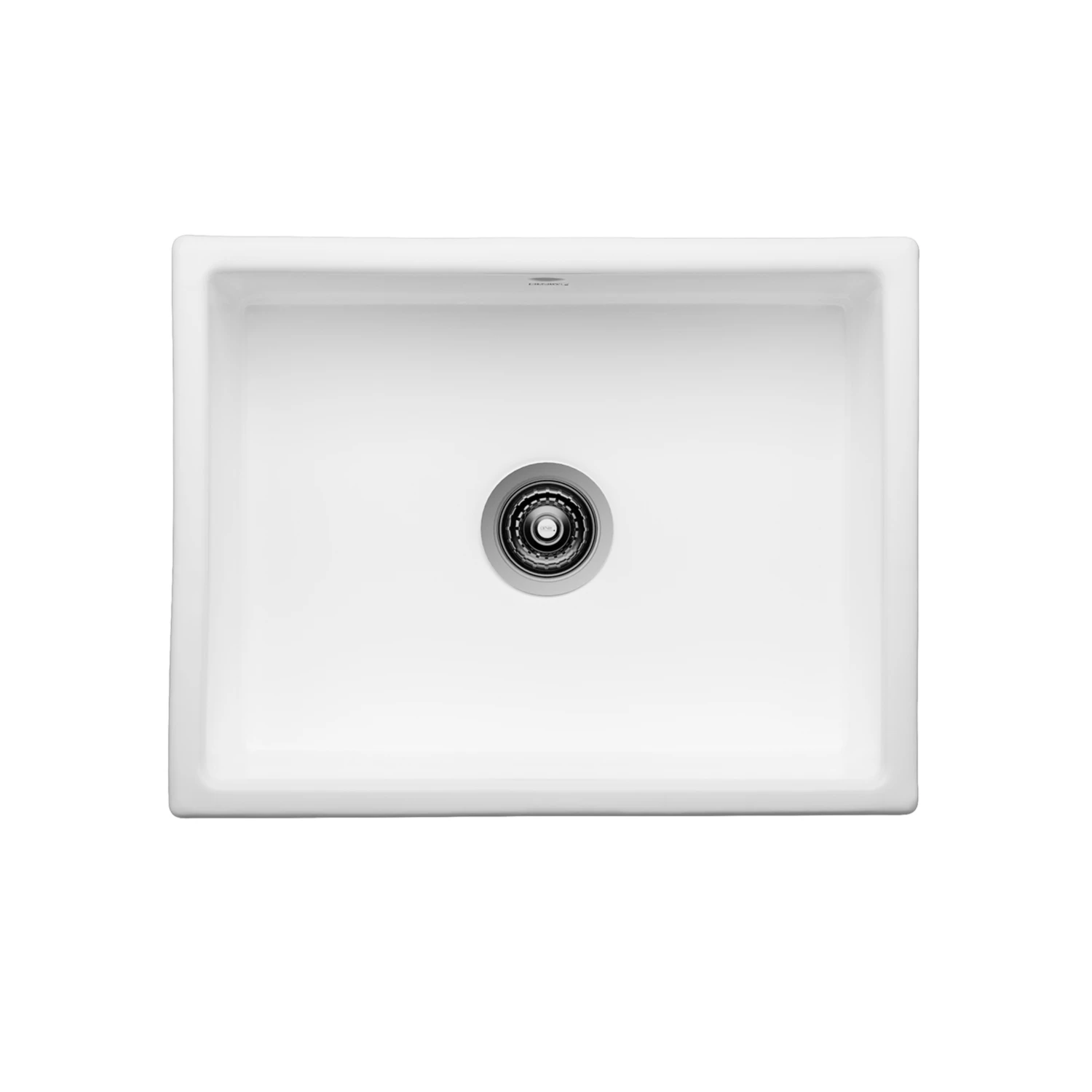 Thomas Denby Oxford Belfast 1 Bowl Gloss White Ceramic Kitchen Sink & Polished Nickel Waste - 595 X 465mm 6 Thomas Denby Oxford Belfast 1 Bowl Gloss White Ceramic Kitchen Sink & Polished Nickel Waste - 595 X 465mm - Image 4