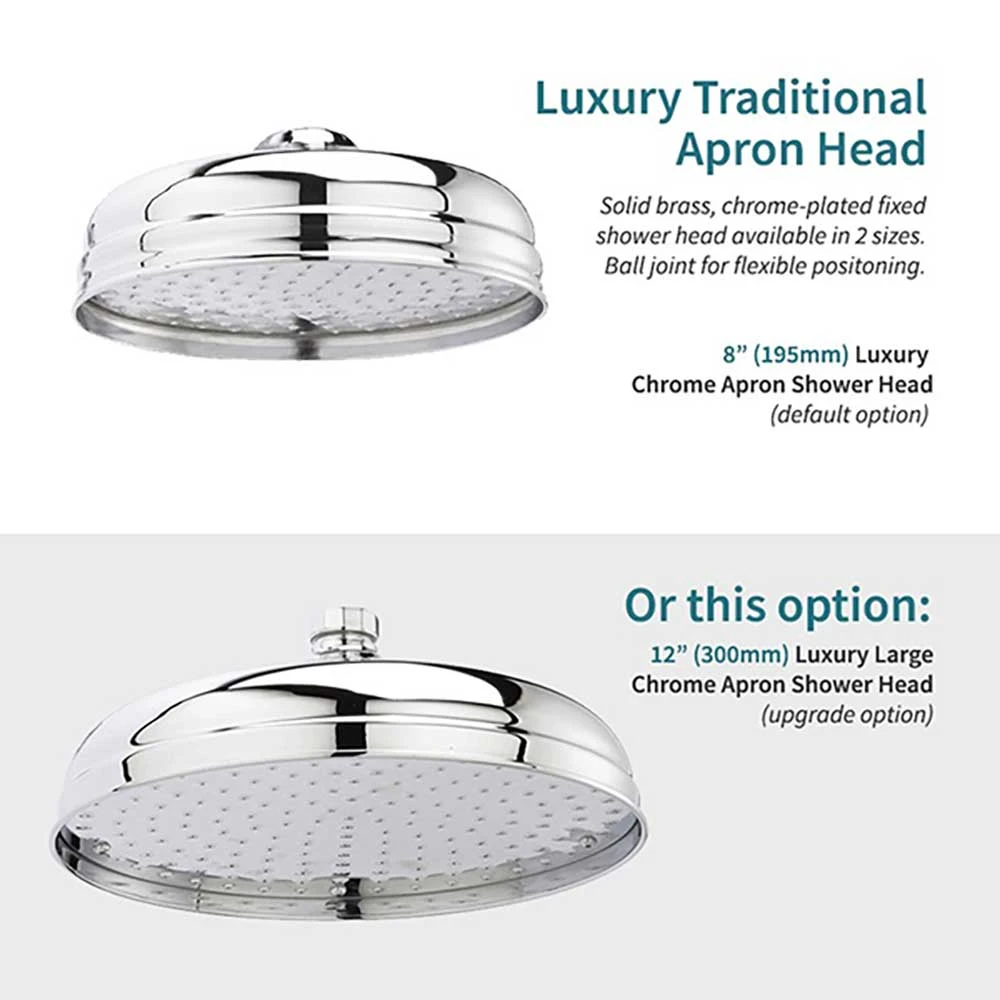 Edith Concealed Shower Valve, 200mm Fixed Shower Head & Slide Rail Kit - 300mm Wall Shower Arm 8 Edith Concealed Shower Valve, 200mm Fixed Shower Head & Slide Rail Kit - 300mm Wall Shower Arm - Image 6