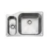 Rangemaster Atlantic Classic 1.5 Bowl Stainless Steel Undermount Sink & Waste Kit With Left Hand Small Bowl - 671 X 460mm -Vado Sale Store ub4015l